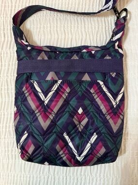 Lug Skipper Quilted Chevron Crossbody Bag
